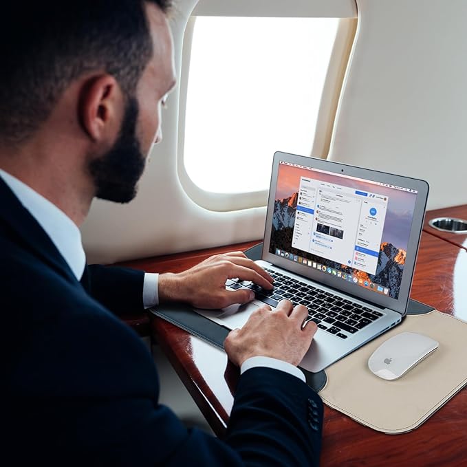 Allinside 13-13.3 inch Laptop Sleeve Case for MacBook Pro 14 2021-2024/MacBook Air 13 2010-2017/MacBook Pro 13 2010-2015, Waterproof PU Leather Laptop Sleeve Bag Protective Vertical Case Cover, Blue