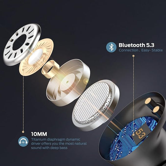 Monster Wireless Earbuds, Touch Control Bluetooth Earphones with Charging Case, Lightweight in-Ear Headphones, Built-in Microphone, IPX6 Waterproof, Fast Charging Sports Bluetooth Headset