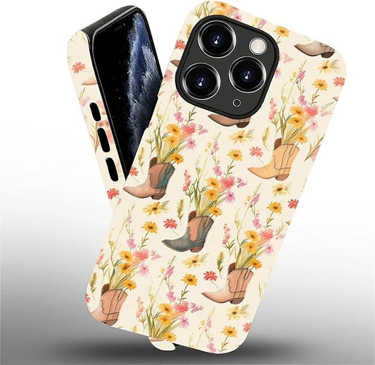 Case for iPhone 11 Pro,Western Cowgirl for Woman Men Full Body Protective Cover Shockproof 2 in 1 Silicone + Hard PC Case for iPhone 11 Pro