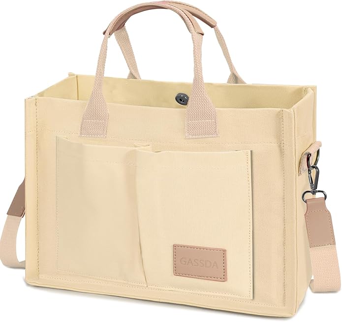 Tote Bags for Women Canvas Tote Purse Crossbody with Pockets Top Handle Shoulder Satchel Bag for Women