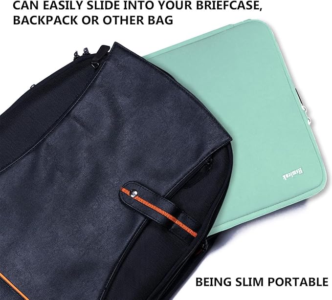 Laptop Case 14 inch, Durable Shockproof Protective Computer Cover Flip Case Briefcase Carrying Bag Compatible with 14" HP, Lenovo, Asus, Acer, Notebook, Chromebook Computer, Light Blue