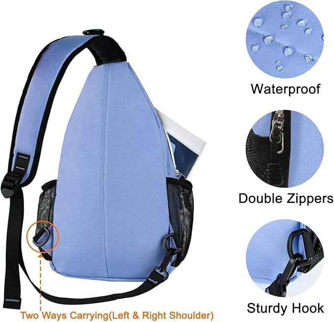 MOSISO Sling Backpack, Multipurpose Crossbody Shoulder Bag Travel Hiking Daypack