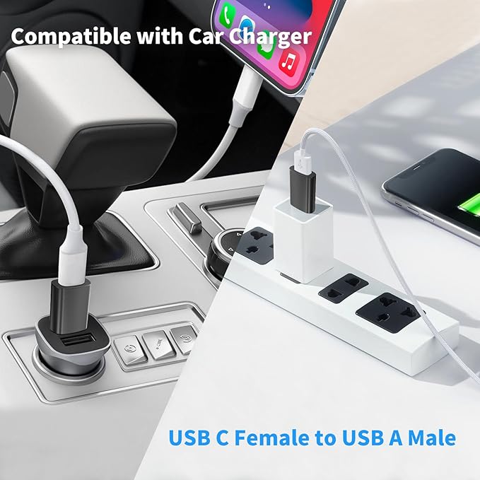 10PCS Upgraded USB 3.0 to USB C Adapter, Compatible with Samsung, iPhone, IPad, Power Bank and More USB C Devices.