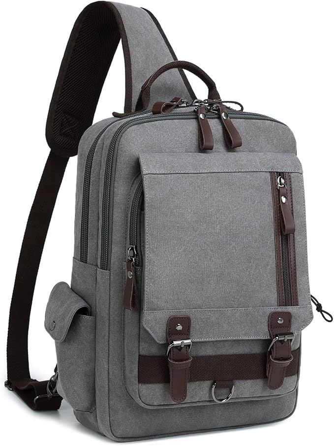 mygreen Canvas Cross Body Messenger Bag Shoulder Sling Backpack Travel Rucksack