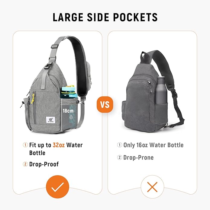 SKYSPER Sling Bag Anti-Theft Crossbody Bag RFID Travel Cross Body Shoulder Sling Backpack