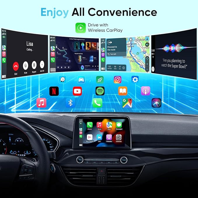 Wireless Carplay Adapter - Stable Control & No Delay & Plug and Play, Easy to Upgrade Wired to Wireless Car Play Dongle Adapter for iPhone iOS 10+ and 2016+ Cars