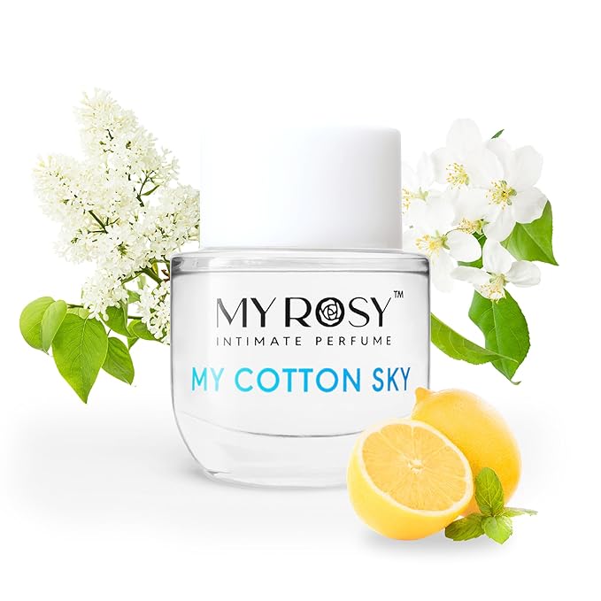 My Cotton Sky Deodorizing Perfume Oil for Women- Dermatologist Approved- Intimate Fragrance- Hypoallergenic, Long Lasting, Alcohol & Paraben-Free, Odor Control, Fragrance Oil for Feminine Area