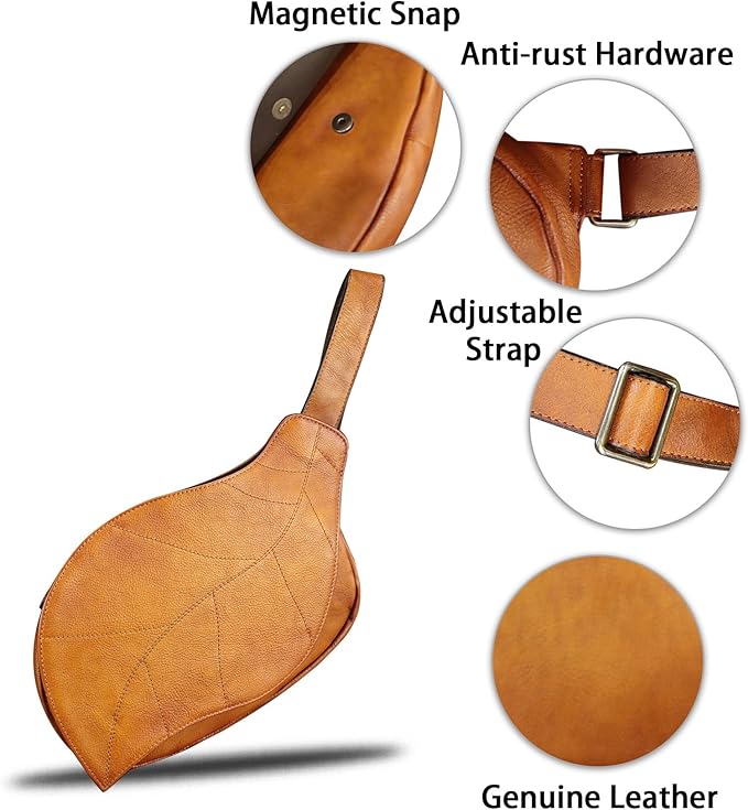 IVTG Genuine Leather Sling Bag for Women Vintage Real Leather Sling Backpack Fashion Shoulder Crossbody Bags Chest Bags