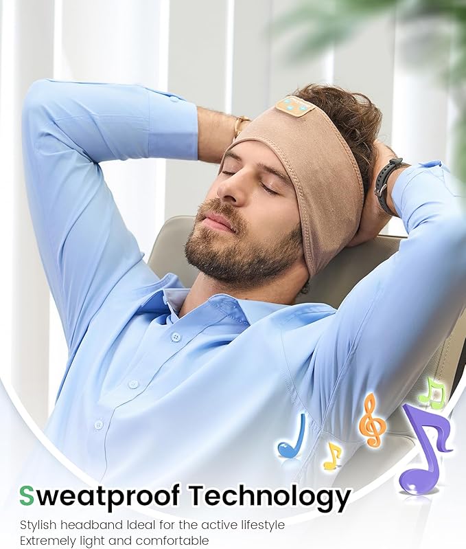 Bluetooth Headphones Headband, Sleep Headphones Bluetooth Headband for Side Sleepers, Reduce Snoring Disturbance for Sleeping, Wireless Headphones for Workout Running Cool Gadgets Unique Gifts