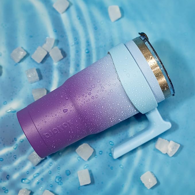 BJPKPK 40oz Tumbler With Handle Stainless Steel Insulated Tumbler Cups With Lid And Straw,Ocean Dream