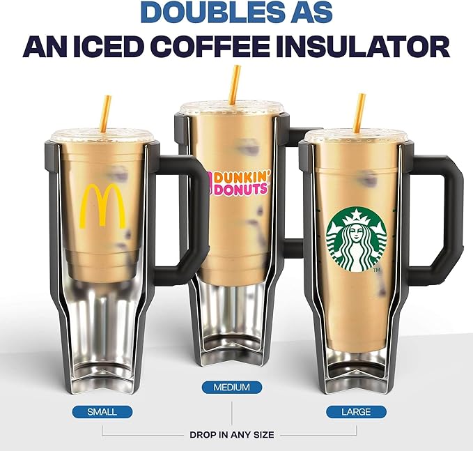 Frost Buddy Thicc Buddy - 50 oz Stainless Steel Vacuum Insulated Tumbler with Lid and Straw for Water - Travel Mug Cupholder Friendly - Gifts for Women Men Him Her (Mocha)