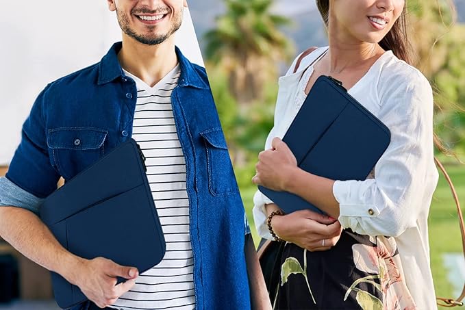 Laptop Sleeve Case 15.6 inch, Durable Shockproof Protective Computer Carrying Cover with Front Pocket, Briefcase Handbags Laptop Bag for 15.6 inch HP, Dell, Acer, Asus, Notebook, Blue