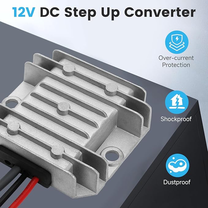 Starlink Mini 12V to 30V Step Up Converter Power Adapter, 3.5A DC Boost Converter with IP68 Waterproof Plug for Starlink Mini Router, RV, Marine, Camping - Compact & Portable Design