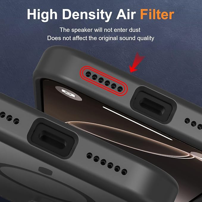 MOCCA Strong Magnetic for iPhone 16 Pro Phone Case, [Compatible with Magsafe][16FT Mil-Grade Drop Protection] Slim Thin Translucent Matte Protective Cover Case for iPhone 16 Pro Case, Black