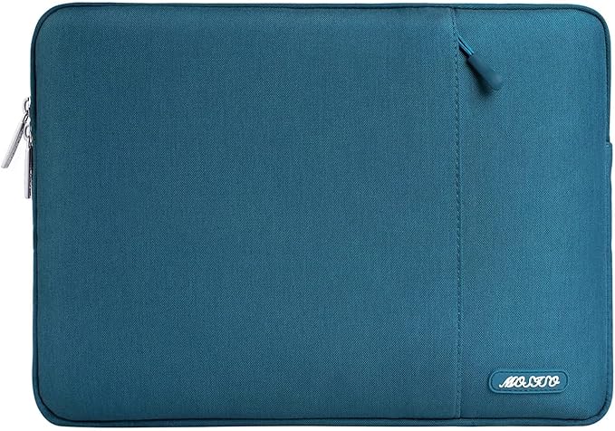 MOSISO Laptop Case 12.3 inch, 11.6-12.3 inch Laptop Sleeve Compatible with MacBook Air 11.6, Acer HP Dell Lenovo Samsung, Surface Pro, Polyester Vertical Computer Sleeve Bag with Pocket, Deep Teal
