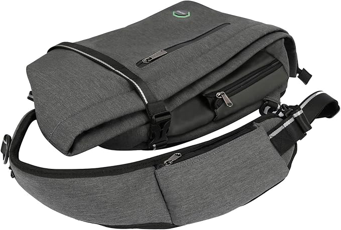 Large Sling Bag Laptop Backpack Cross Body Messenger Bag Shoulder Travel Rucksack (B-Dark Gray)