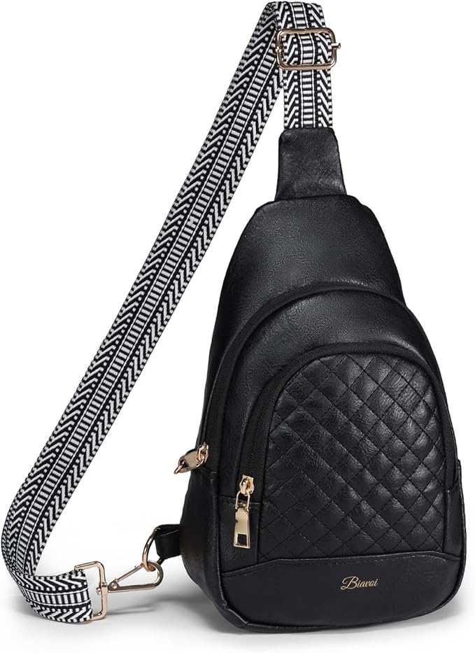 Crossbody Bags for Women Anti Theft Small Sling Handbag with Zipper Lock Vegan Leather RFID Blocking Chest Pure