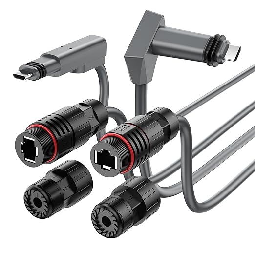 Starlink Ethernet Cable Adapter, Starlink SPX Plug to RJ45 Connectors, Waterproof Kits Designed for Starlink Gen 2 Dish and Router Starlink Accessories (2 Pack, 1M)