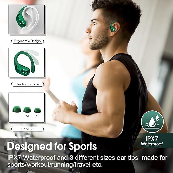 AI Translation Earbuds Real Time, 164 Language Translator Earbud 3-in-1 Bluetooth 5.4 Translator Earbuds with 6 Translation Modes, 75H Translators Headphones with APP for Travel Business, Dark Green
