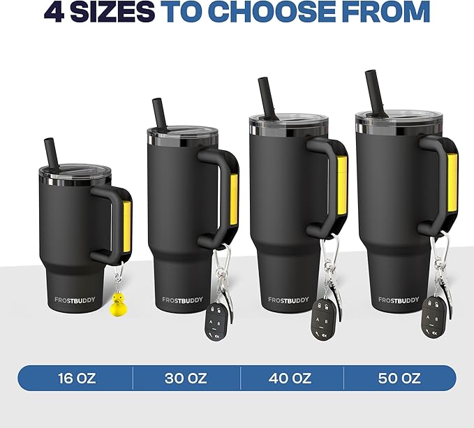 Frost Buddy Thicc Buddy - 40 oz Stainless Steel Vacuum Insulated Tumbler with Lid and Straw for Water - Travel Mug Cupholder Friendly - Gifts for Women Men Him Her (Neon USA)