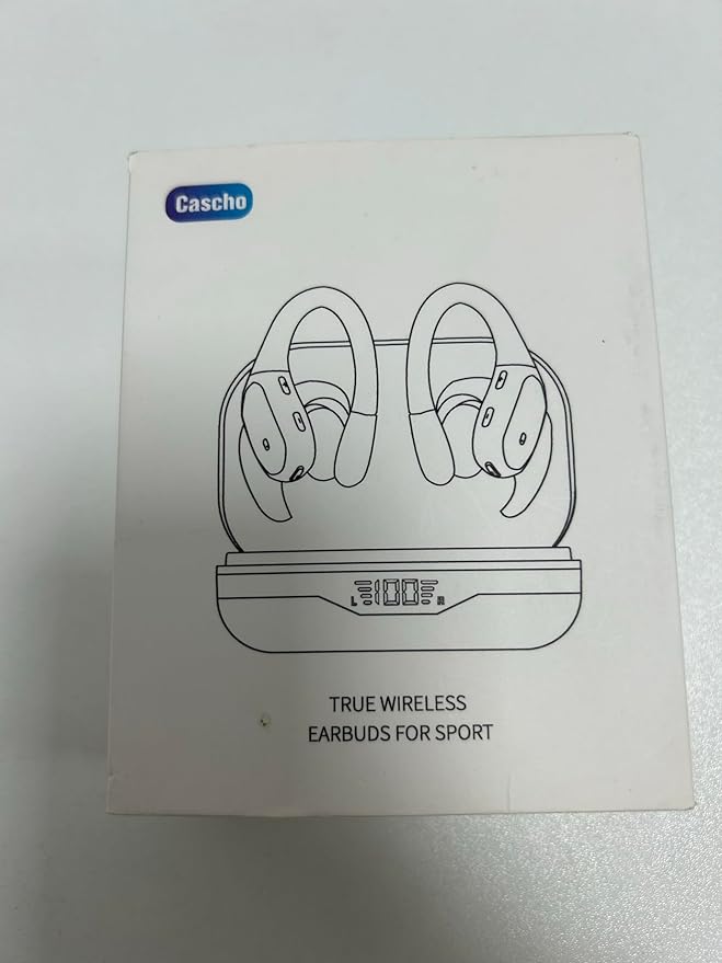 Ear buds Wireless Earbuds Bluetooth 5.3 Headphones 60hrs Playtime with Digital Display Sports Wireless Headphones with Earhook Deep Bass IPX7 Waterproof Over-Ear Earbuds for Android iOS Workout Blue