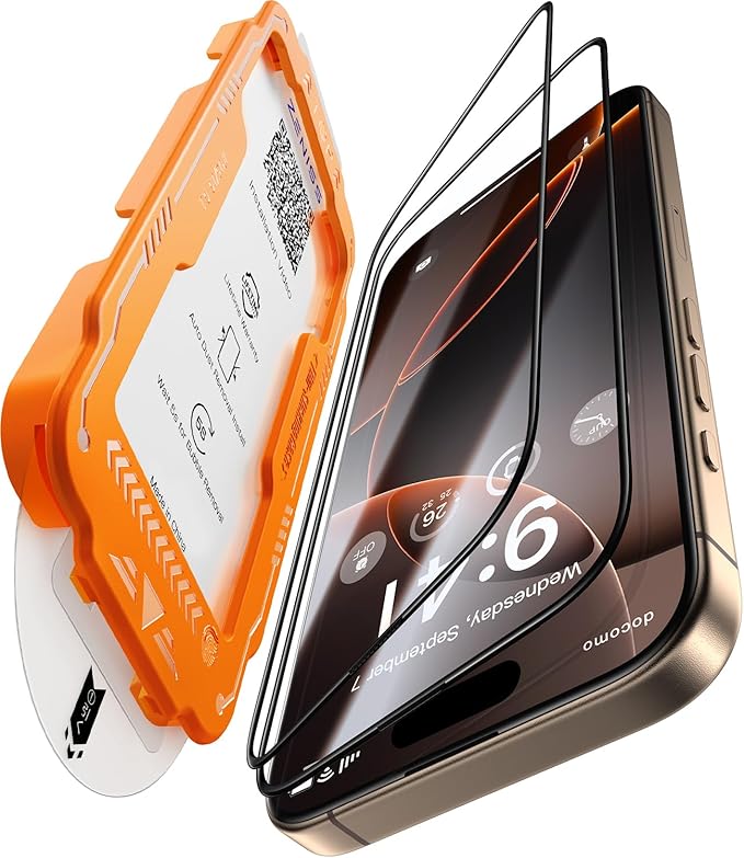 NeverBreak 9H+ Hardness for iPhone 16 Pro Max Screen Protector 12FT Military Grade Protection (Scratch, Shatter, Drop Resistance) 16 ProMax Tempered Glass Full Edge Coverage Case Friendly 6.9" 2 Pack