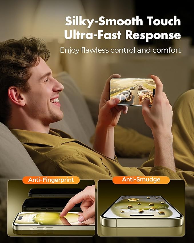 UNBREAKcable 2+2 Pack for iPhone 15 Plus Screen Protector & Lens Protector 【Military-Grade】【Easy Install】【Efficient Night Shot】9H+ Shatterproof Tempered Glass Film,Bubble-Free&Anti-Fingerprint ,Case Friendly-6.7 inch