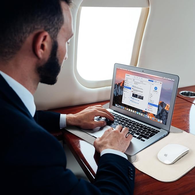 Allinside 11-12 inch Laptop Sleeve Case Compatible with MacBook Air 11 2010-2015/MacBook 12 2015-2017, Waterproof PU Leather Laptop Sleeve Bag Protective Vertical Case Cover, Gray