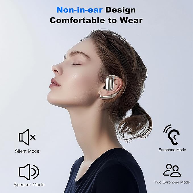 AI Language Translation Earbuds, 3-in-1 Translator Earbuds Real Time Ai Headphones Translating Earbuds for 144 Languages, Fit iOS and Android (Beige)