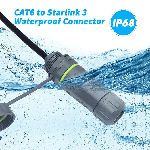 Waterproof Ethernet Adapter for Starlink Gen 3 and Starlink Mini, Starlink Gen 3 Cable Extension Adapter, Starlink Standard to RJ45 Coupler for Starlink V3/ Mini Dish and Router (5 PCS