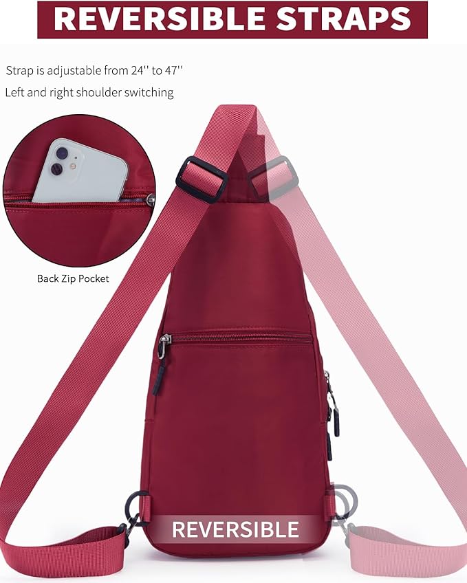 Seoky Rop Small Sling Bag Crossbody for Men Women One Strap Shoulder Cross Body Bag Sling Backpack for Travel