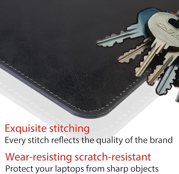 Genuine Leather Laptop Sleeve Compatible with MacBook Pro 14 Inch M4 M3 M2 Pro/Max 2023 & M1 Case,Slim and Durable Waterproof Vertical Laptops Bag for 14 Inch Notebook Computer Cover,Black