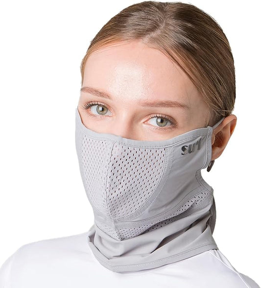 KOREA (Type H) UV Sun Protection Balaclava Half Face Mask - For Golf, Hiking, Running, Cycling & Outdoor Sports