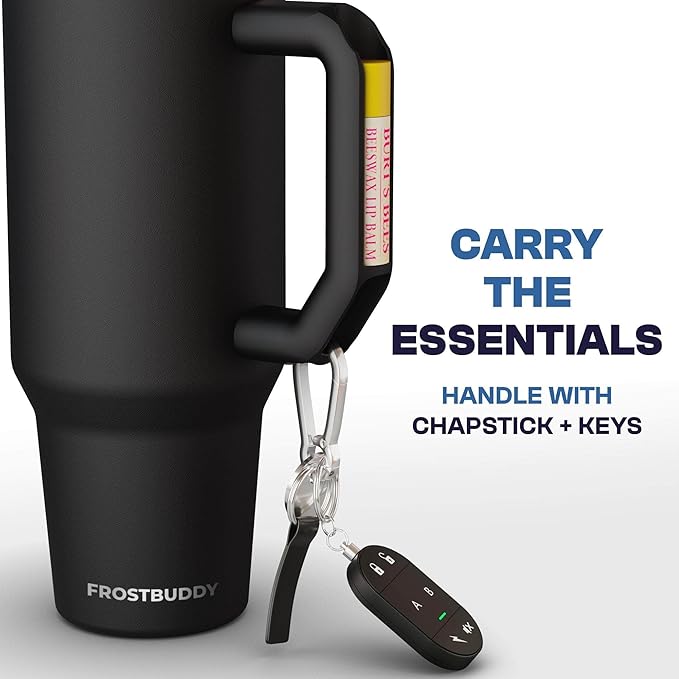 Frost Buddy Thicc Buddy - 40 oz Stainless Steel Vacuum Insulated Tumbler with Lid and Straw for Water - Travel Mug Cupholder Friendly - Gifts for Women Men Him Her (Ice Cream)