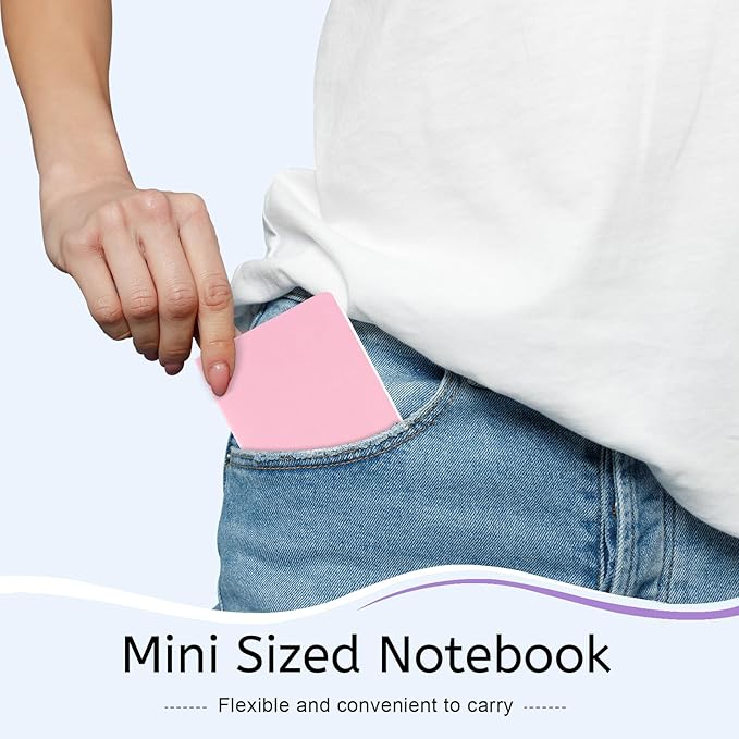 Oucaru 64PCS Mini Notebooks Bulk, 3.5" x 5.5", 8 Pastel Color, 60 Pages Lined Paper Small Pocket Notebook Set, Mini Journal Memo Notepads for Kids, Students, Traveler, School Office Supplies