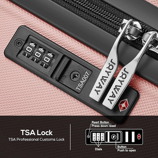 Melalenia Luggage 10 Piece Sets Clearance,Large Suitcase Set Spinner Wheels with TSA Locks,Hard Shell Pink Luggage Sets for Women Travel Suitcase (10Pcs Pink)