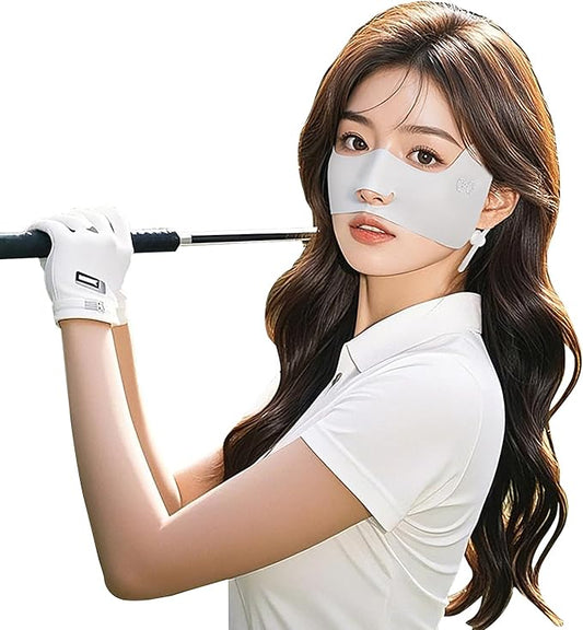 UPF50+ Half Mask,Face Shield,Sun Screen Protector for Face with Adjustable Ear Straps, Golf Visors for Women Golfers