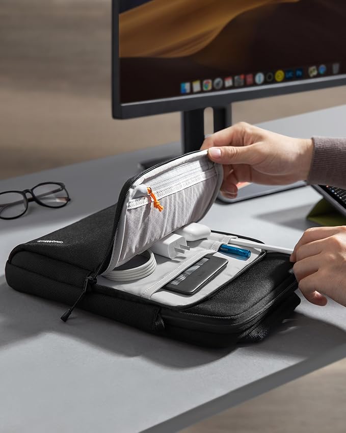 tomtoc DefenderACE 13 Inch iPad Case Sleeve Bag for iPad Pro M4, M2&M1 & 2025 13 Inch iPad Air M3/M2 2024, 360 Protection Spill-Water Resistant Tablet Sleeve Carrying Case