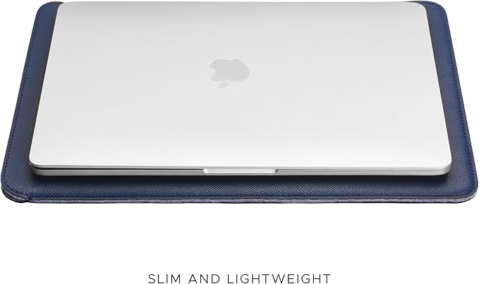 Comfyable Laptop Sleeve 15 Inch Precisely Compatible with MacBook Air 15" M4 2025 A3241 & M3 2024 A3114 & M2 2023 A2941, Faux Leather Cover Case, Midnight Blue