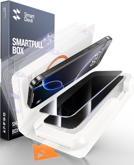 SmartDevil 2 Pack Tempered Glass for iPhone 16 Pro Max Privacy Screen Protector, Military-Grade Shatterproof Protection, 9H Hardness, Anti-Spy Tempered Glass, Fast & Easy Installation, Case Friendly Design