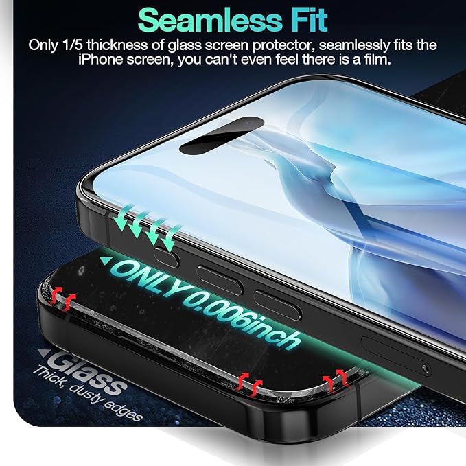 3 Pack Flexible Film for iPhone 17 Screen Protector[NOT GLASS], Non-breakable Soft TPU Hydrogel Film for iPhone 17, Invisible Thin, Scratch Resistant, Self-Healing