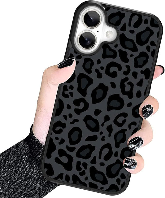 KANGHAR Case Compatible with iPhone 17,Black Leopard Design,Tire Texture Non-Slip +Shockproof Rugged TPU Protective Case for iPhone 17 6.3 Inch
