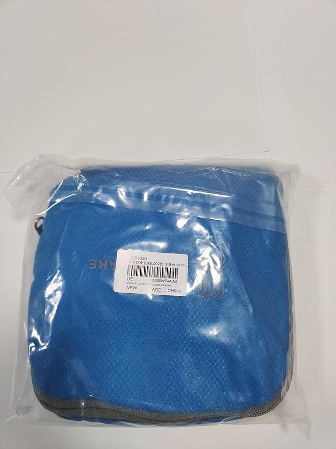 ZOMAKE Lightweight Packable Backpack, 35L Light Foldable Hiking Backpacks Water Resistant Collapsible Daypack for Travel(Light Blue)