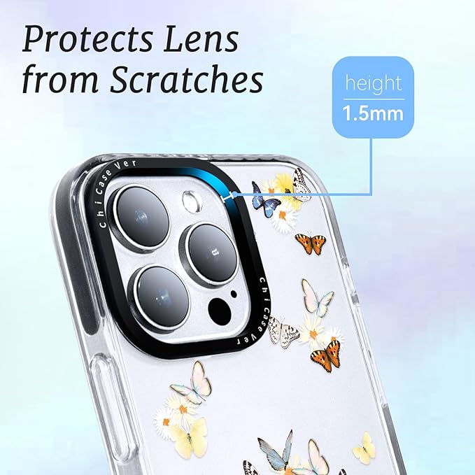 for iPhone 16 Plus Case Butterfly & Flower Pattern with Vintage Charm, Military-Grade Drop Protection, Cute Soft Slim TPU Protective Cover with Camera Lens Protection for Women & Girls