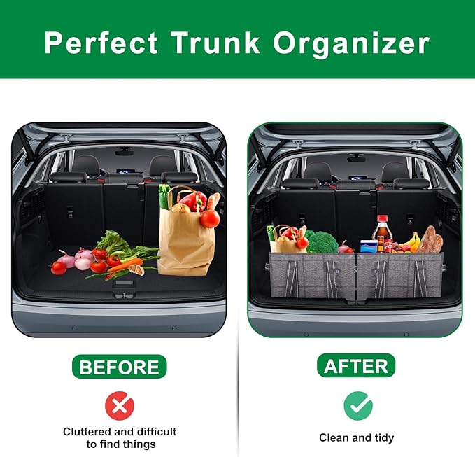 VENO 2 Pack 8 Gallon Reusable Grocery Bags, Extra Large Shopping Bags for groceries, Utility Tote with Handles and Hard Bottom, Foldable Cart Organizer, Water Resistant, Heavy-Duty (Windowpane)