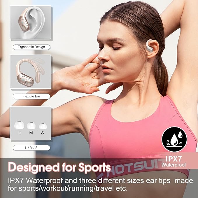 AI Translation Earbuds Real Time, 164 Language Translator Earbud 3-in-1 Bluetooth 5.4 Translator Earbuds with 6 Translation Modes, 75H Translators Headphones with APP for Travel Business, Rose Gold
