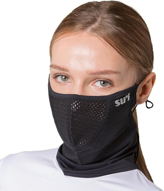 KOREA (Type H) UV Sun Protection Balaclava Half Face Mask - For Golf, Hiking, Running, Cycling & Outdoor Sports