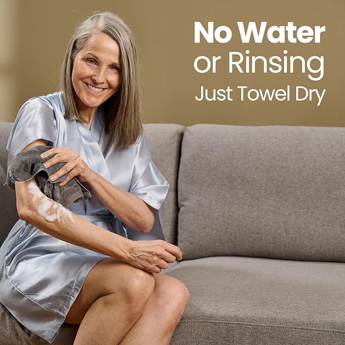 Scrubzz No Rinse Body Wash for Elderly, Rinse Free Cleansing Foam, Waterless Foaming Cleanser for Men and Women, Great for Camping, Gym and Post Workout, Hospital Stays and Post Surgery - 1 Pack