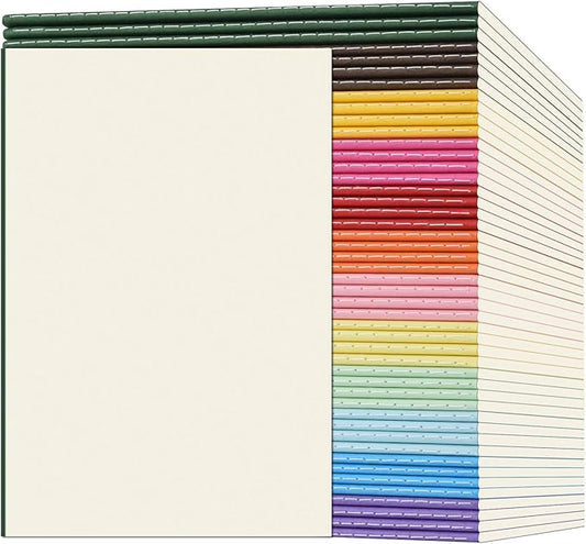 ZCZN 48 Pack Colorful Blank Notebooks Bulk, A5 Journals with 12 Colors, 60 Pages/30 Sheets, 8.3x5.5 Inch, Plain Paper, Travel Writing Journal Notebooks for Work & School