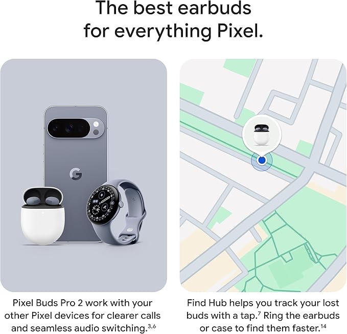 Google Pixel Buds Pro 2 - Wireless Bluetooth Earbuds with Pro-Level Active Noise Cancellation - Built for Gemini AI Assistant - Moonstone (2025 Model)